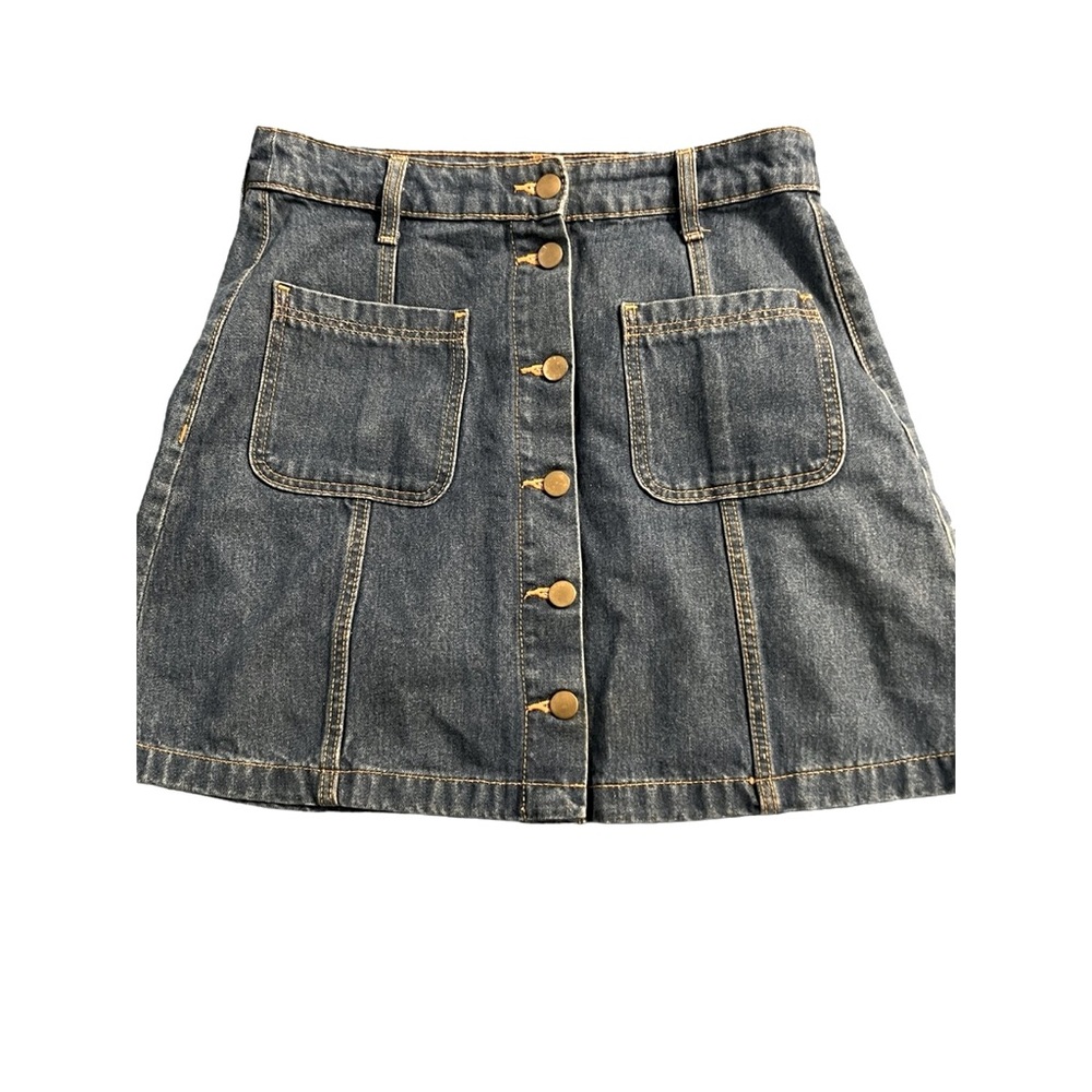 Madewell A-Line Denim Skirt with Button Detail